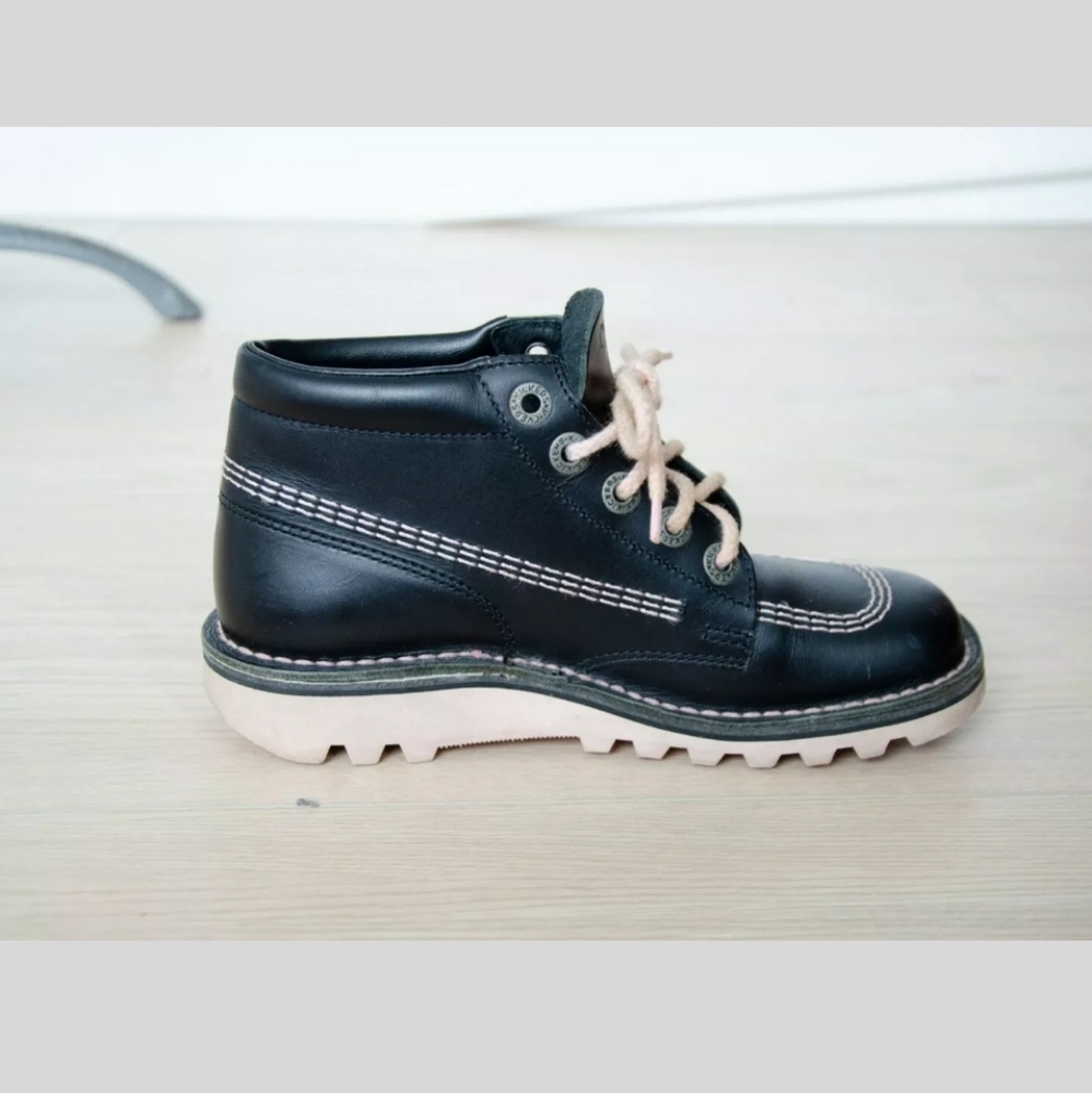 Kickers Lace-Up Leather Kick Hi Boots Bl - Picture 4 of 7